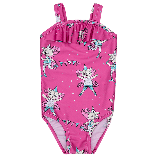 Raspberry Republic Softshell Детски бански с котенца - Raspberry Republic